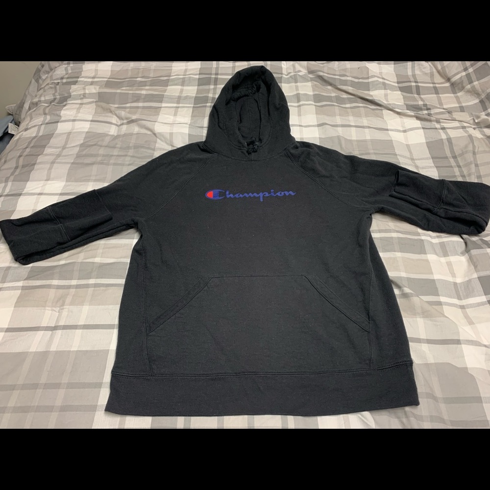 Authentic black Champion hoodie